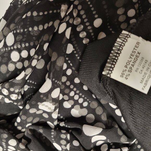 BLACK Grey Polka Dot Spaghetti Strap Long Maxi Dress- Small Medium - Picture 5 of 6